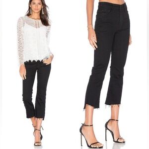 NWT MOTHER Jeans Insider Crop Step Fray Not Guilty Size 34